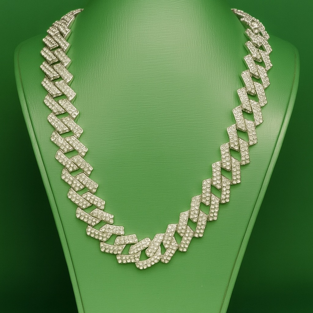 16 inch Iced Hip Hop Miami Cuban Link Chain for Men and Women